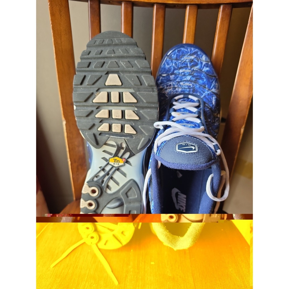 Nike Air Max Plus Blue Shattered Ice Midnight Navy DO6384-400 Men's Size 13 Used - Picture 4 of 6